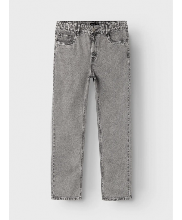 LMTD NLFKIZZA DNM HW MOM PANT NOOS i lysegrå denim til piger billede 3
