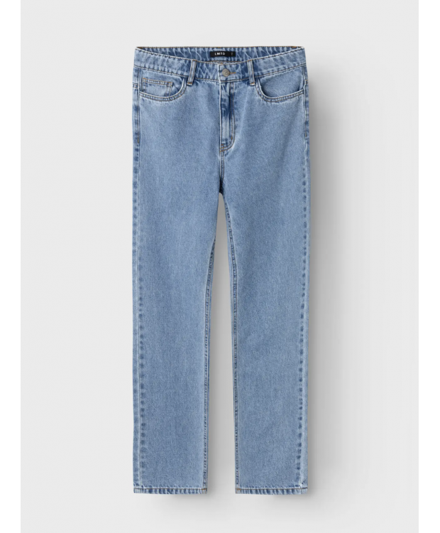 LMTD NLFKIZZA DNM HW MOM PANT NOOS i lyseblå denim til piger billede 3