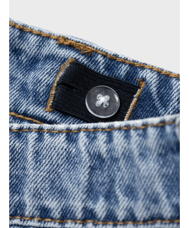 LMTD NLFKIZZA DNM HW MOM PANT NOOS i lyseblå denim til piger billede 4
