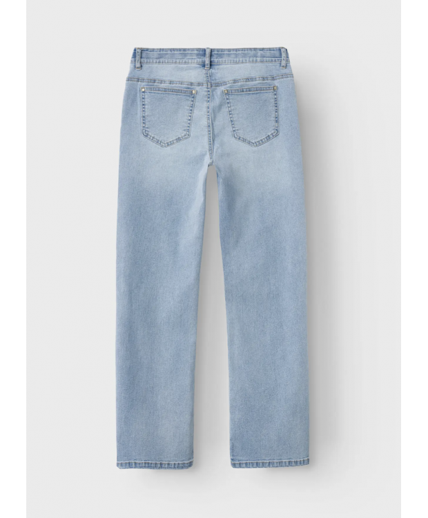 LMTD NLFTARIANNES DNM LW STRAIGHT PANT NOOS i lyseblå denim til piger billede 3