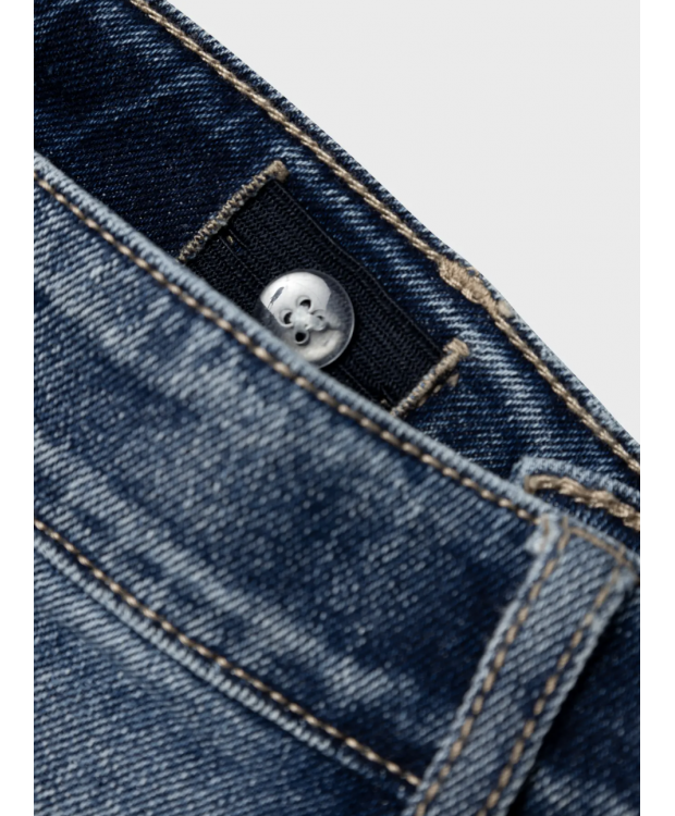 LMTD NLFTARIANNES DNM LW STRAIGHT PANT NOOS i mørkeblå denim til piger billede 6