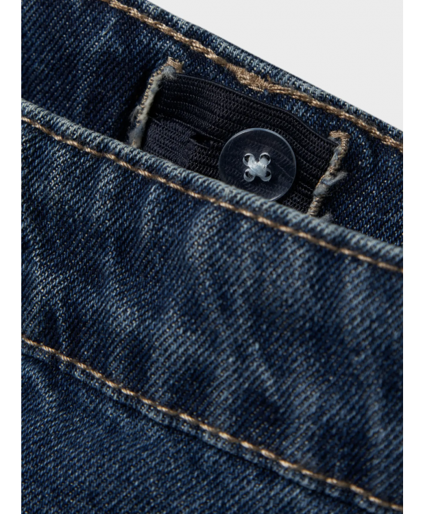 LMTD NLMTOIZZA DNM LOOSE PANT NOOS i mørkeblå denim til drenge billede 5