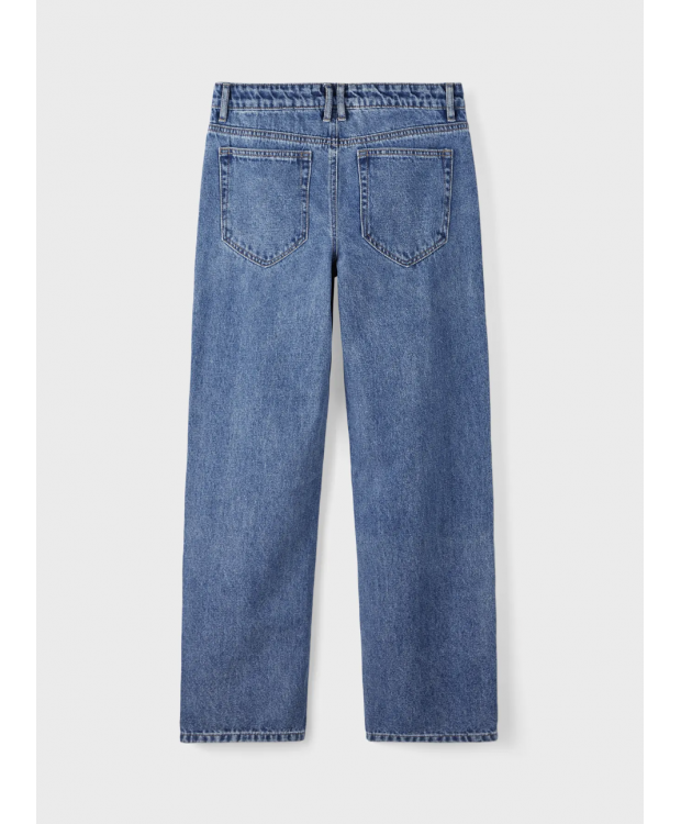 LMTD NLMNIZZA DNM DAD PANT NOOS i medium blå denim til drenge billede 3
