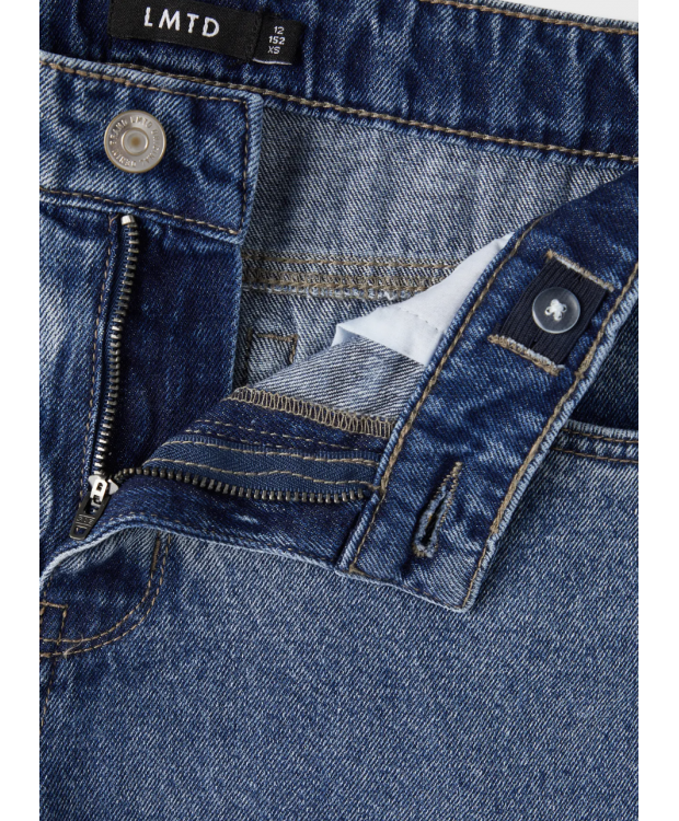 LMTD NLMNIZZA DNM DAD PANT NOOS i medium blå denim til drenge billede 6