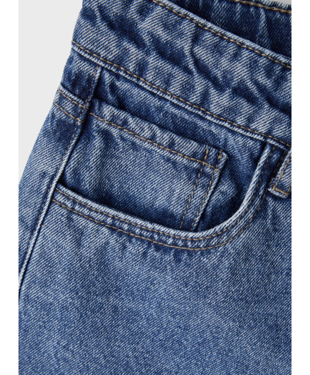 LMTD NLMNIZZA DNM DAD PANT NOOS i medium blå denim til drenge billede 7