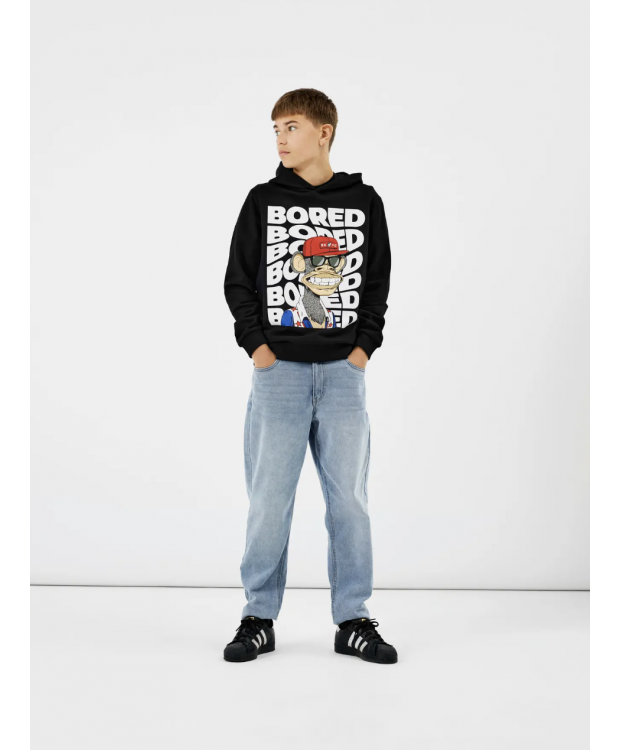 LMTD NLMNIZZA DNM DAD PANT NOOS i lyseblå denim til drenge billede 4