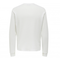 ONLY & SONS langærmet t-shirt i hvid til herre