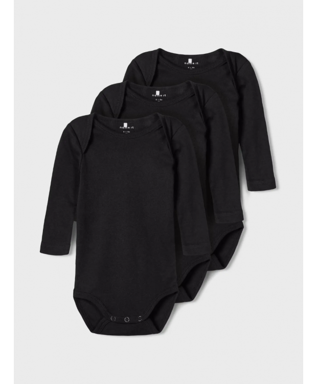 Name It 3pak Bodystockings solid NOOS i sort til baby billede 3