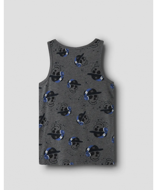 Name it 2pak "skull" tanktop i mørkefarver til drenge billede 4