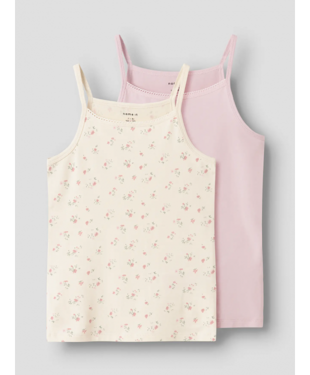 Name it 2pak flower toppe med tynde stropper til piger billede 4