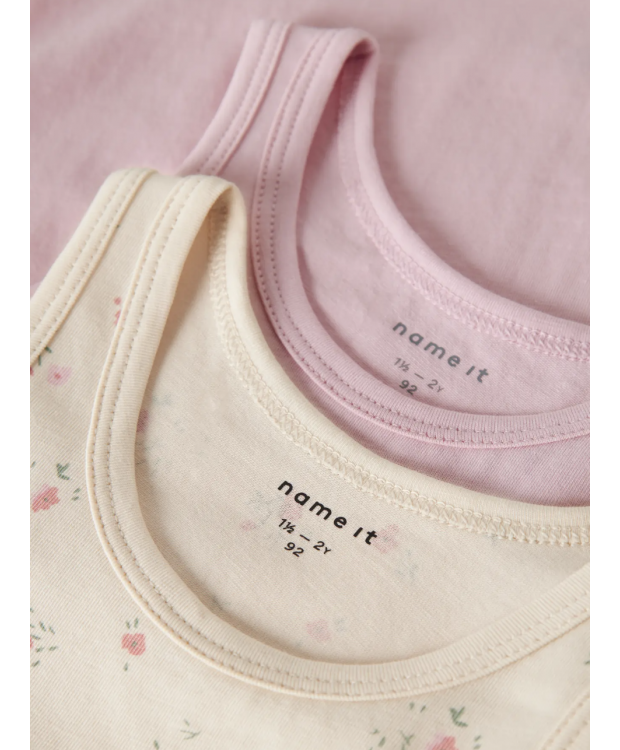 Name it 2pak flower tanktop multifarvet til piger