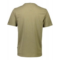 BISON O-Neck T-shirt i genanvendt bomuldsblanding i army til here