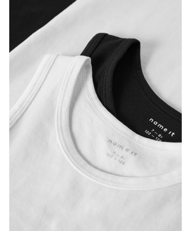 Name it 4pak tanktop i hvid og sort til drenge