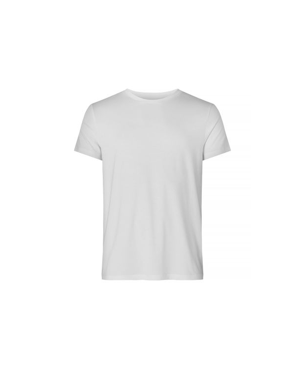 RESTERÖDS bambus T-shirt i hvid med rund hals til herre