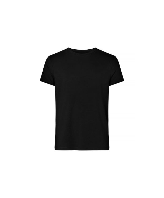 RESTERÖDS bambus T-shirt i sort med rund hals til herre
