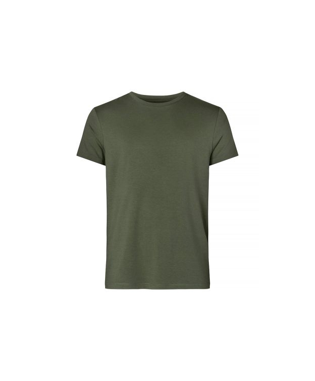 RESTERÖDS bambus T-shirt i grøn med rund hals til herre