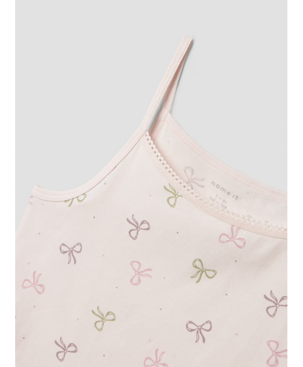 Name it 2pak pink bow top med smalle stropper til piger billede 3