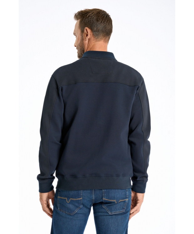 BISON Navy trøje med struktureret design og komfortabel pasform til herre billede 5