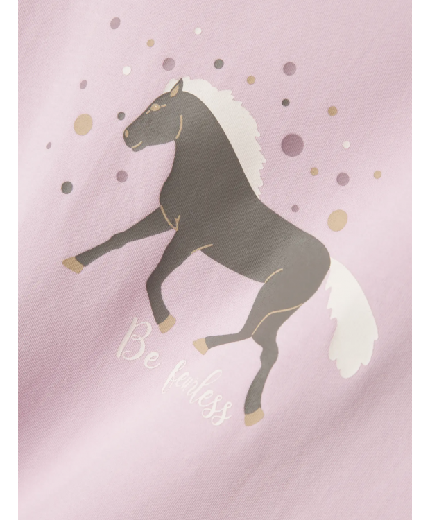 Name it Horse pyjamassæt i lyserød til piger billede 4
