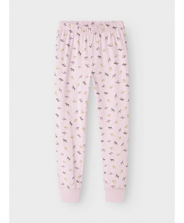 Name it Horse pyjamassæt i lyserød til piger billede 3