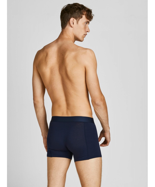 Jack & Jones 3pak bambus underbukser i sort, navy og bordeaux til herre billede 5