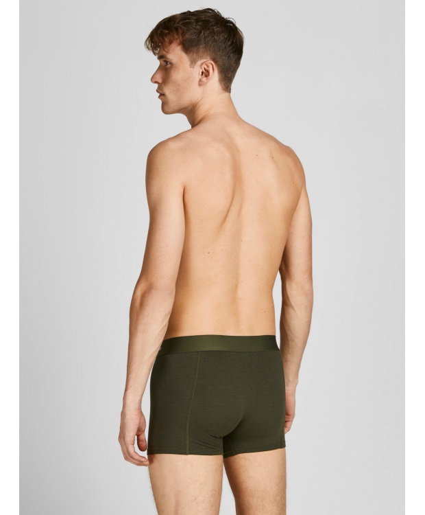 Jack & Jones 3pak bambus underbukser i sort, grøn og navy til herre billede 3
