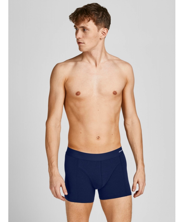 Jack & Jones 3pak bambus underbukser i sort, grøn og navy til herre billede 4