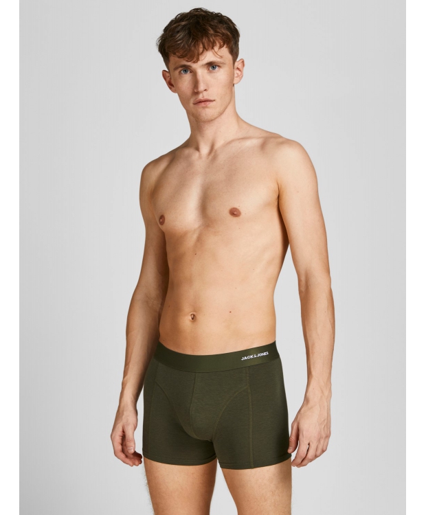Jack & Jones 3pak bambus underbukser i sort, grøn og navy til herre billede 6