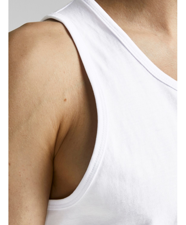 Jack & Jones 2pak tanktop i hvid undertrøje til herre billede 7