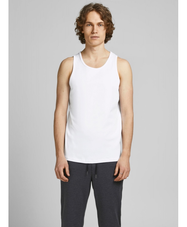 Jack & Jones 2pak tanktop i hvid undertrøje til herre billede 3