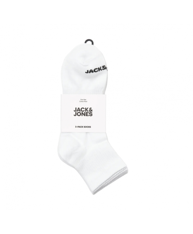 Jack & Jones 3pak korte tennisstrømper i Hvid til herre billede 3