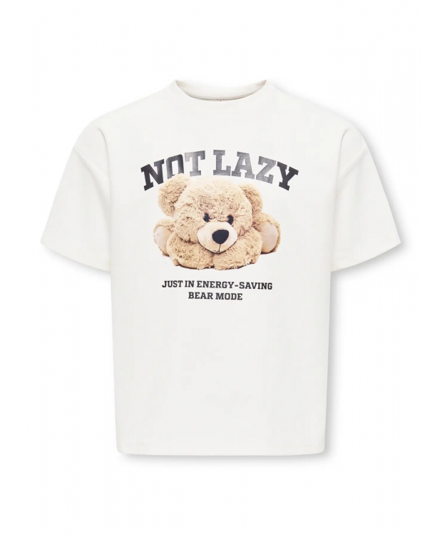 KIDS ONLY Loose t-shirt i hvid med print til piger billede 6