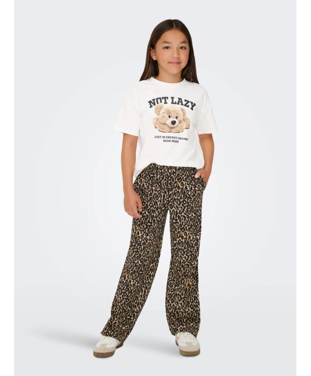 KIDS ONLY Loose t-shirt i hvid med print til piger billede 3
