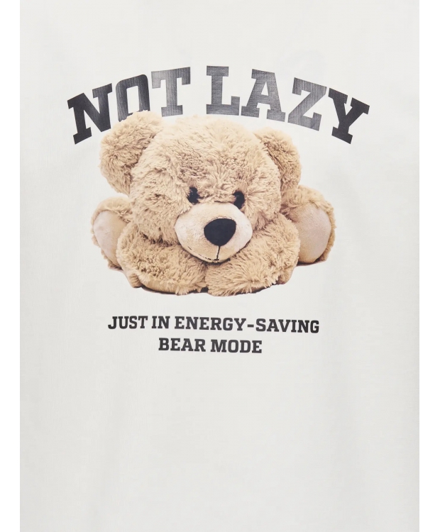 KIDS ONLY Loose t-shirt i hvid med print til piger billede 5