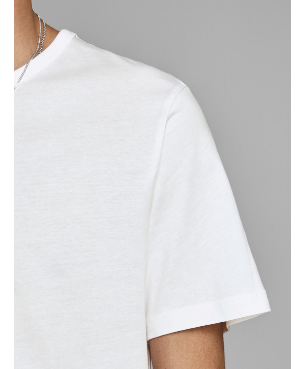 Jack & Jones 2pak hvid T-shirt i økologisk bomuld med rund hals til herre billede 6