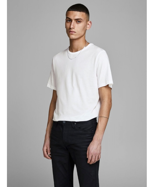 Jack & Jones 2pak hvid T-shirt i økologisk bomuld med rund hals til herre billede 7