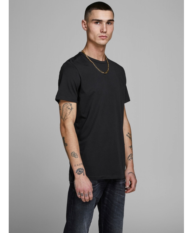Jack & Jones 2pak sort T-shirt i bomuld med rund hals til herre billede 3
