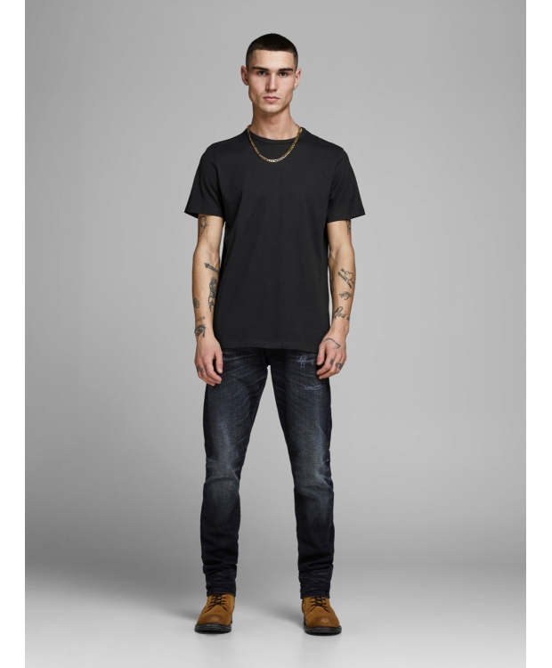 Jack & Jones 2pak sort T-shirt i bomuld med rund hals til herre billede 6