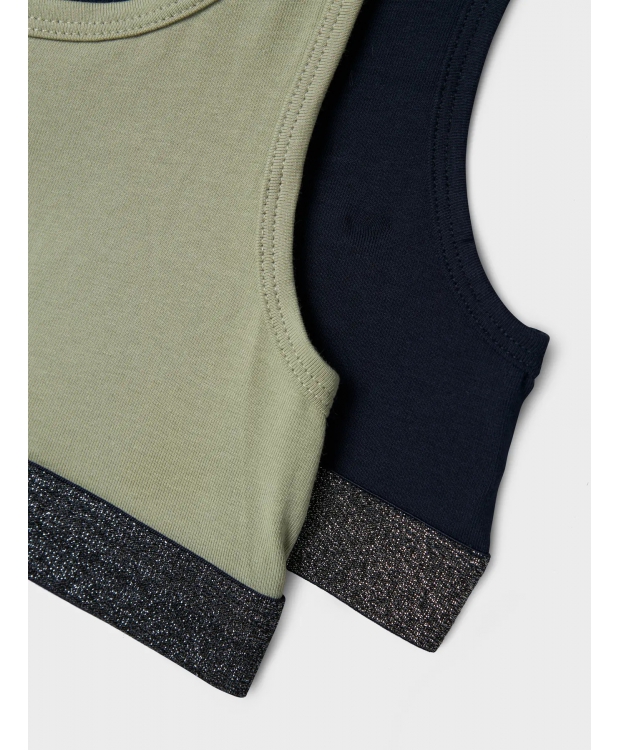 Name it 2-pak Top/Bralette i grøn og sort til piger billede 5