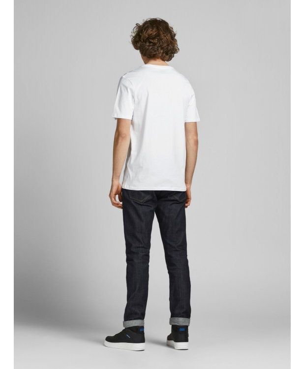 Jack & Jones 2pak hvid T-shirt i økologisk bomuld med V-hals til herre billede 3