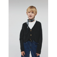 Name it strik cardigan i mørkegrå til piger