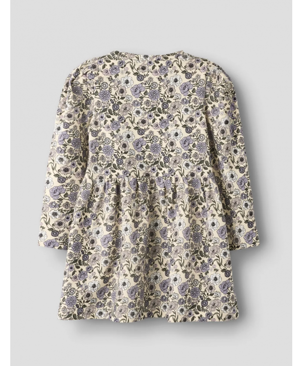Name it kjole med blomster i beige til piger billede 3