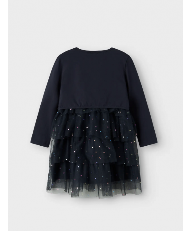 Name it kjole og cardigan set i dark sapphire til piger billede 5