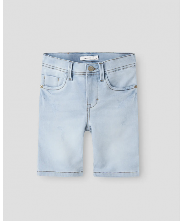 Name it denim short i lyseblå til drenge