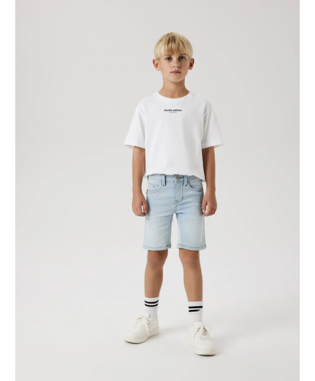Name it denim short i lyseblå til drenge
