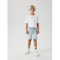 Name it denim short i lyseblå til drenge