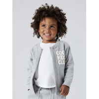 Name it sweatshirt med lynlås i lysegrå til piger