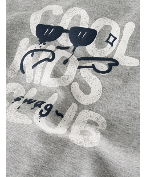 Name it sweatshirt med lynlås i lysegrå til piger billede 3