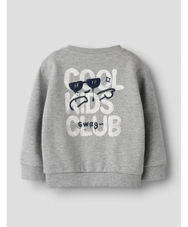 Name it sweatshirt med lynlås i lysegrå til piger billede 5