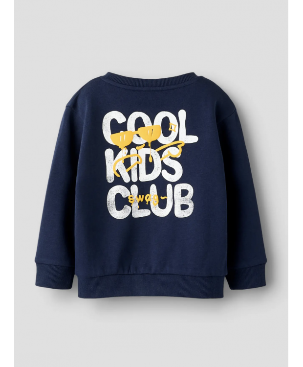 Name it sweatshirt med lynlås i navy til piger billede 3